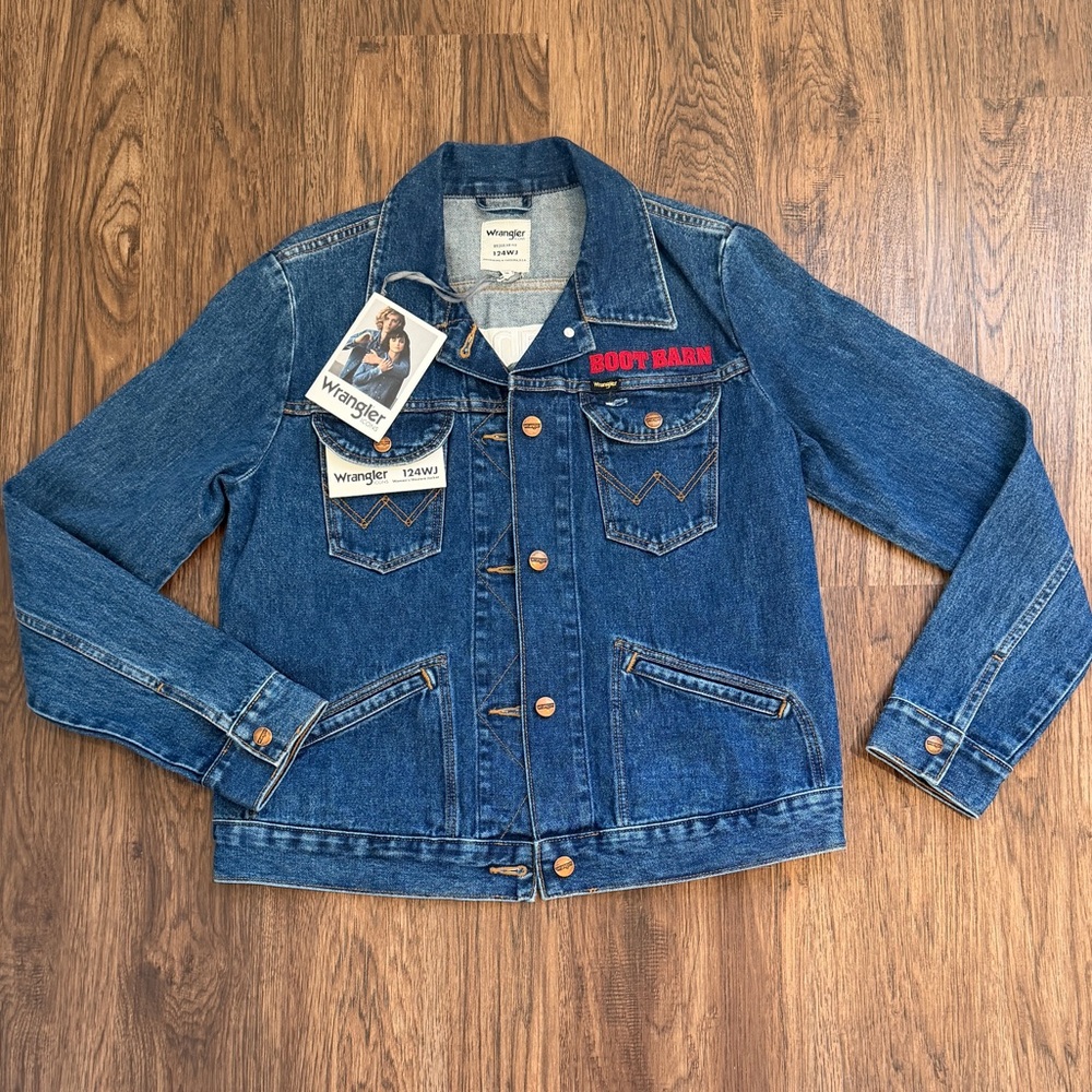 Boot Barn Exclusive Wrangler Blue Denim Jacket